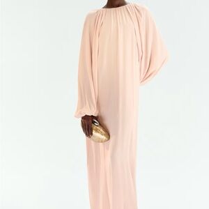 NWT H&M Limited Edition 2026 - Draped Maxi Dress - Powder Pink - Size MEDIUM